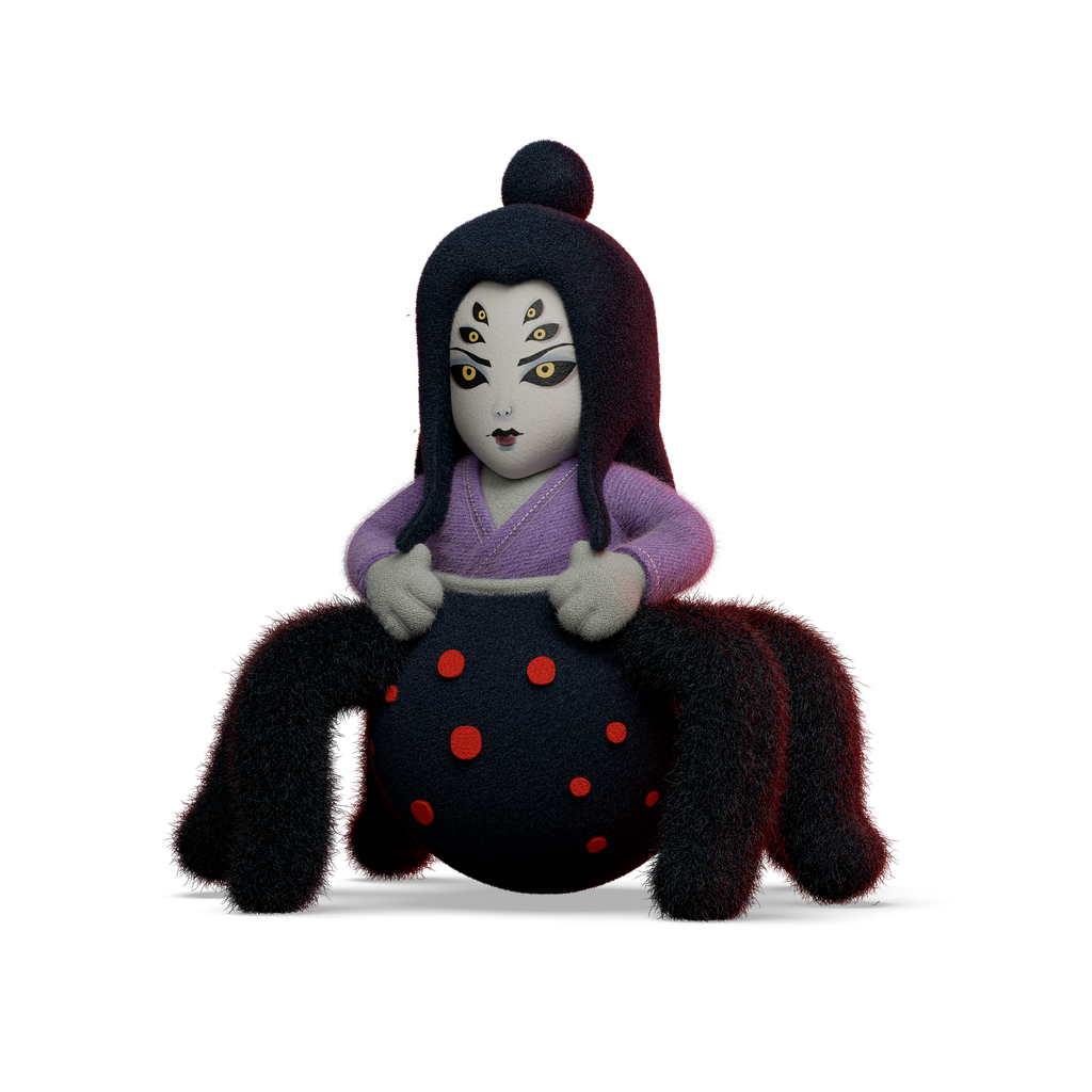 La peluche Jorogumo la femme araignée
